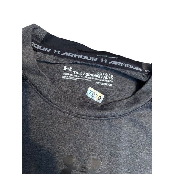Under Armour HeatGear Compression Shirt Gray Mens LG - Picture 3 of 6